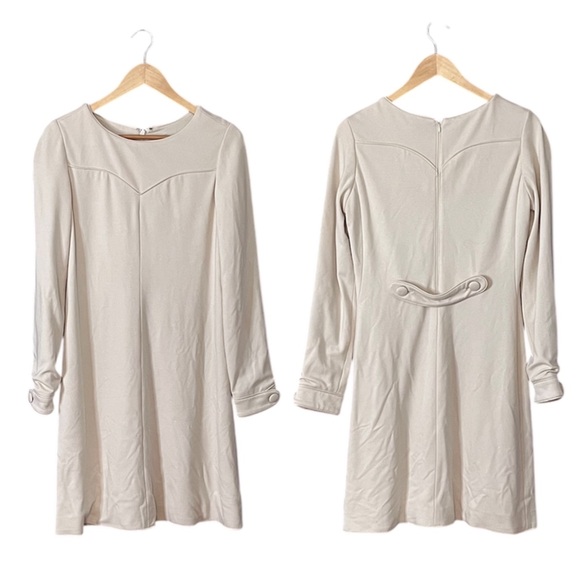 J. Peterman Ivory Classic Long Sleeve 60s Inspired Shift Dress 4 - Picture 1 of 2